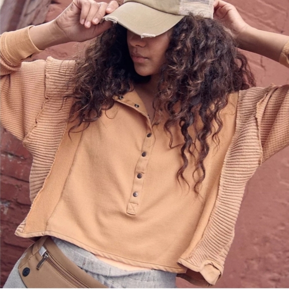 Free People Movement Back to Me Layer Top Size Small in Peach Active wear Top - Picture 1 of 10